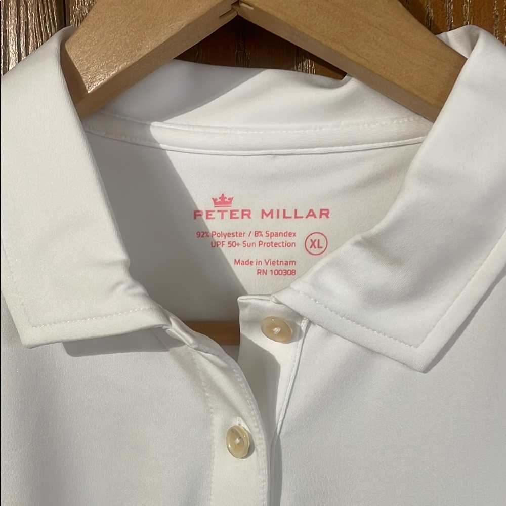 Peter Millar - Women's White Polo Shirt Golf DWS - Picture 2 of 5